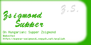 zsigmond supper business card